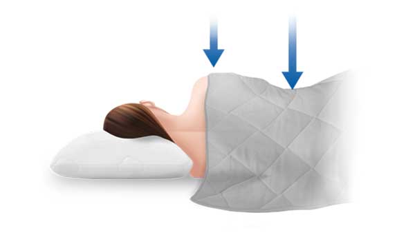 Puffy Weighted Blanket gives you gentle pressure stimulation