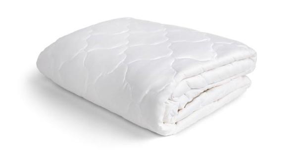 Awara quilted cotton mattress pad is constructed from premium organic cotton in both fabric and fill
